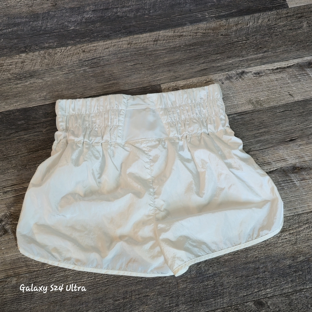FP Movement By Freepeople White Elastic Highwait Shorts